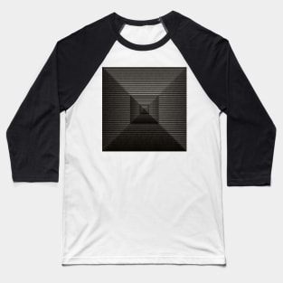 Sacred Geometry 3D Fantasy Pyramid Architecture Baseball T-Shirt